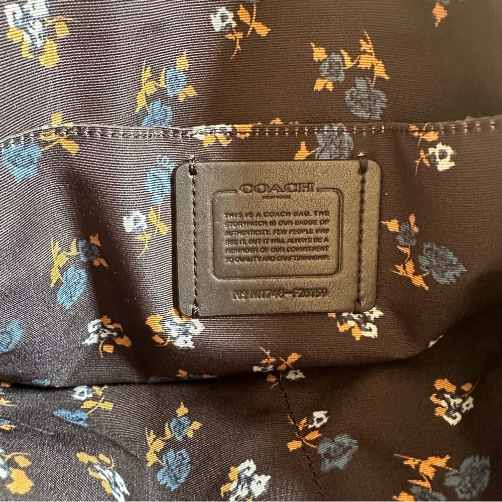 Coach Elise Denim And Leather Blocked Satchel Gem